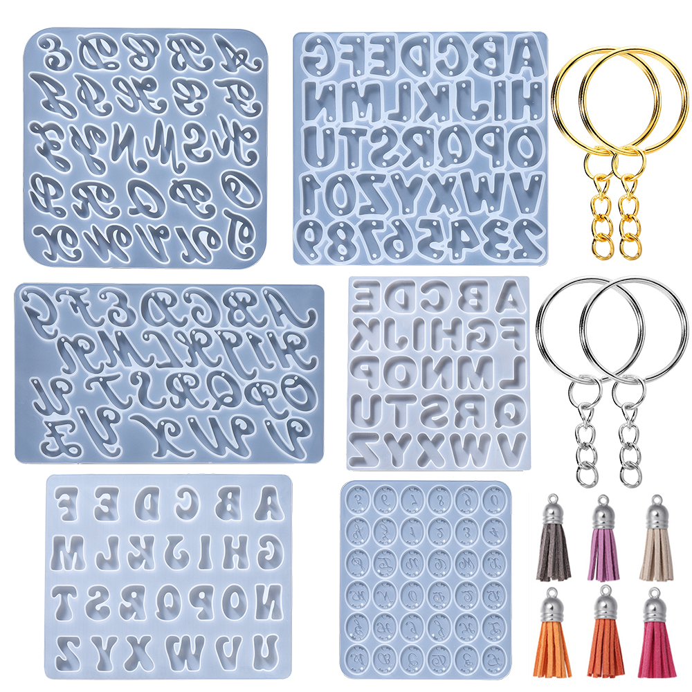 Resin Art Kit For Beginners - Alphabet Epoxy Resin Silicone Mold Letter