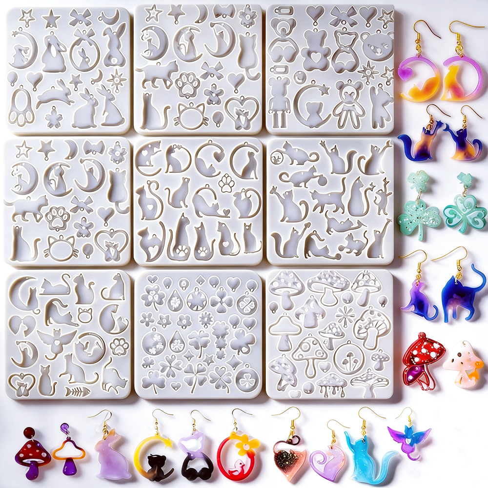 Resin Art Kit For Beginners - Cute Silicone Molds Kit for Resin