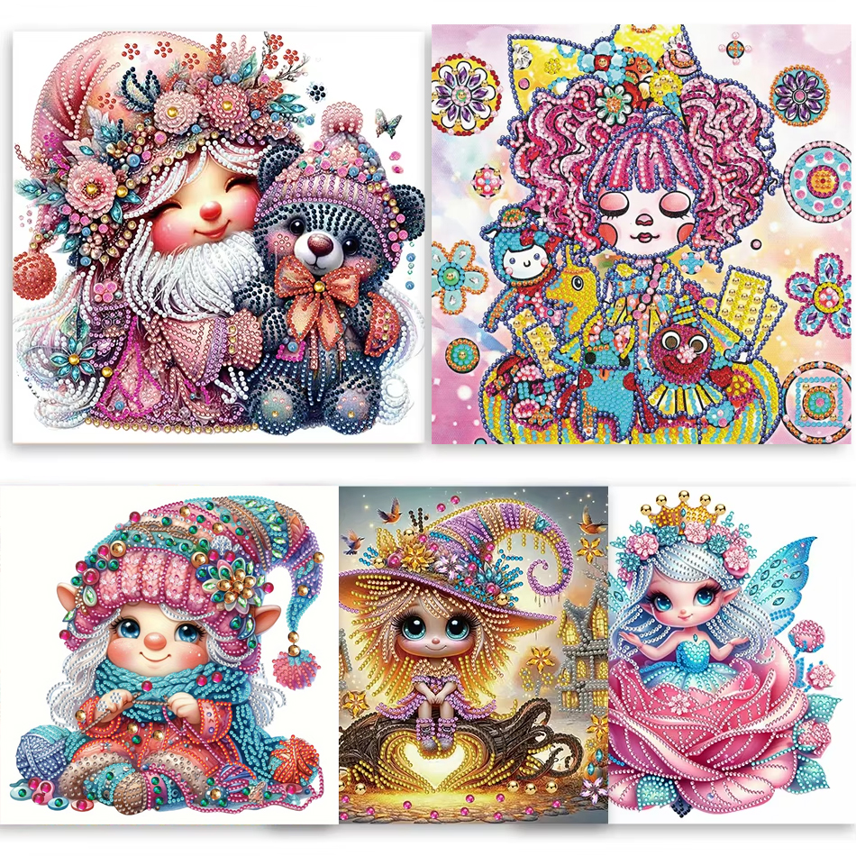 Resin Art Kit For Beginners - DIY Gnome 5D Special Shape Diamond