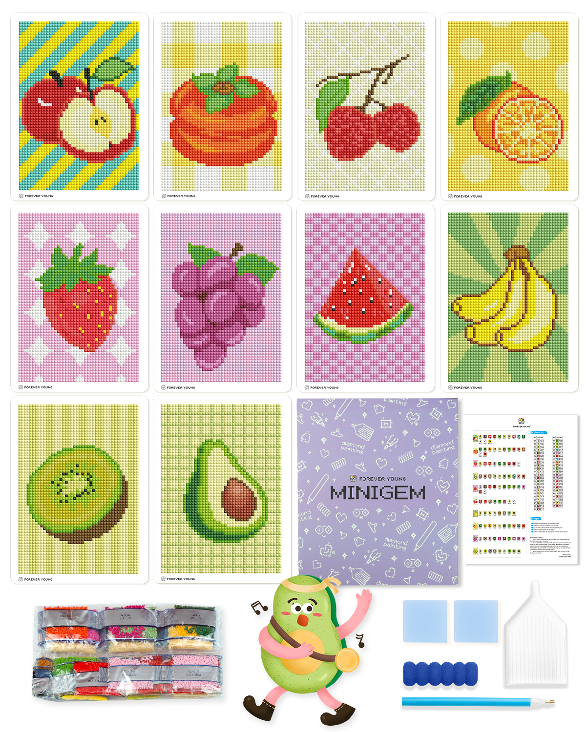 Resin Art Kit For Beginners - ForeverYoung DIY Diamond Painting Kits Fruit