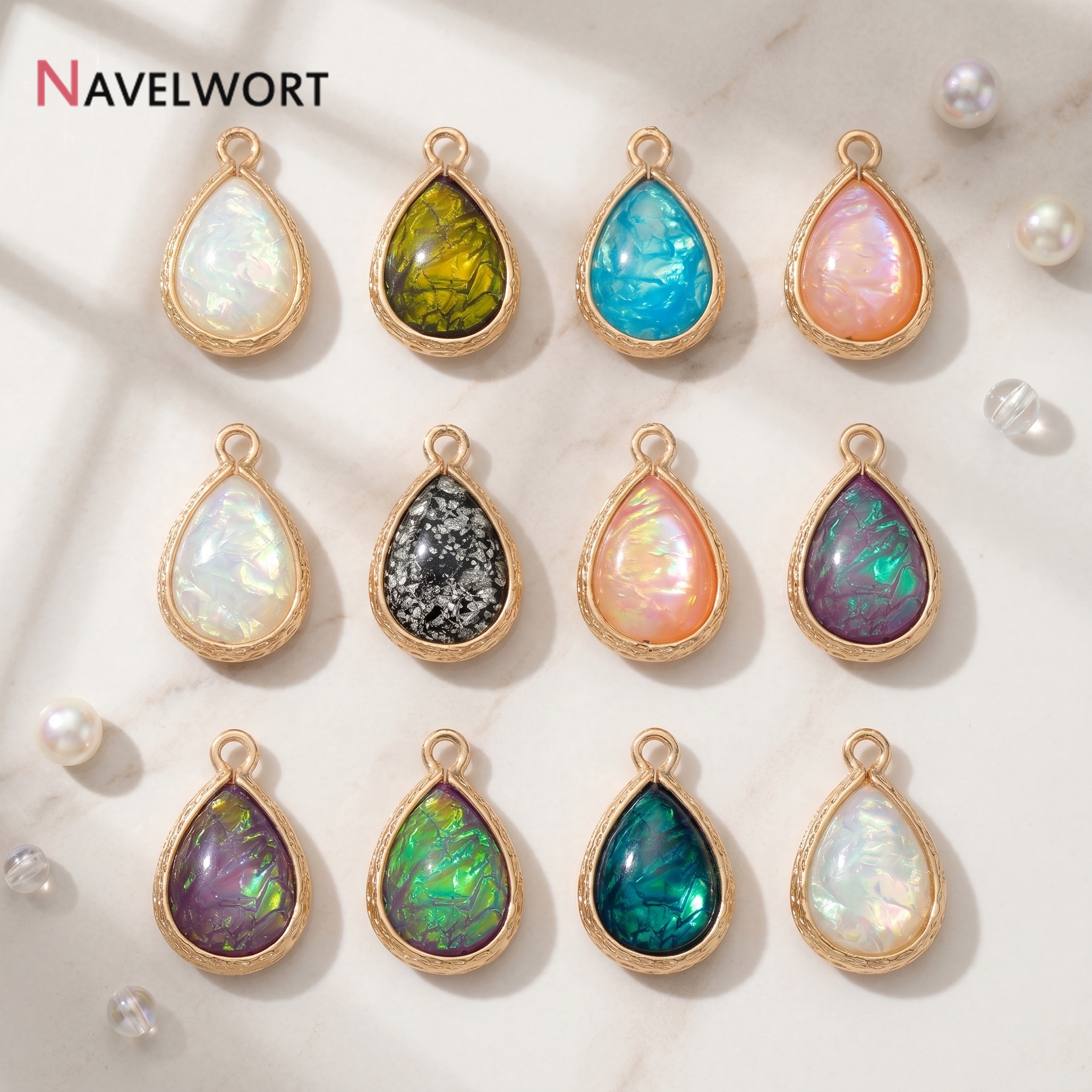 18K Gold Plated Brass With Res - Resin Art Notes 评论和价格