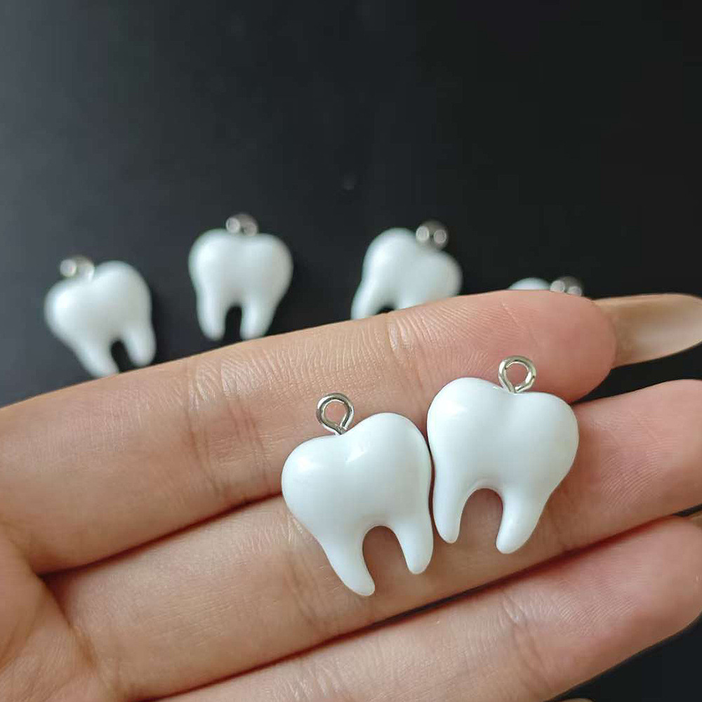 10pcs Cute White Teeth Resin P - Resin Art Notes 评论和价格
