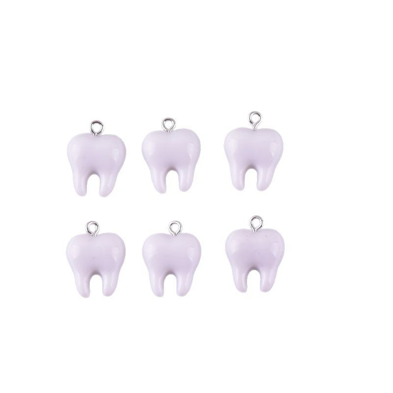 10pcs Cute White Teeth Resin P - Resin Art Notes 评论和价格