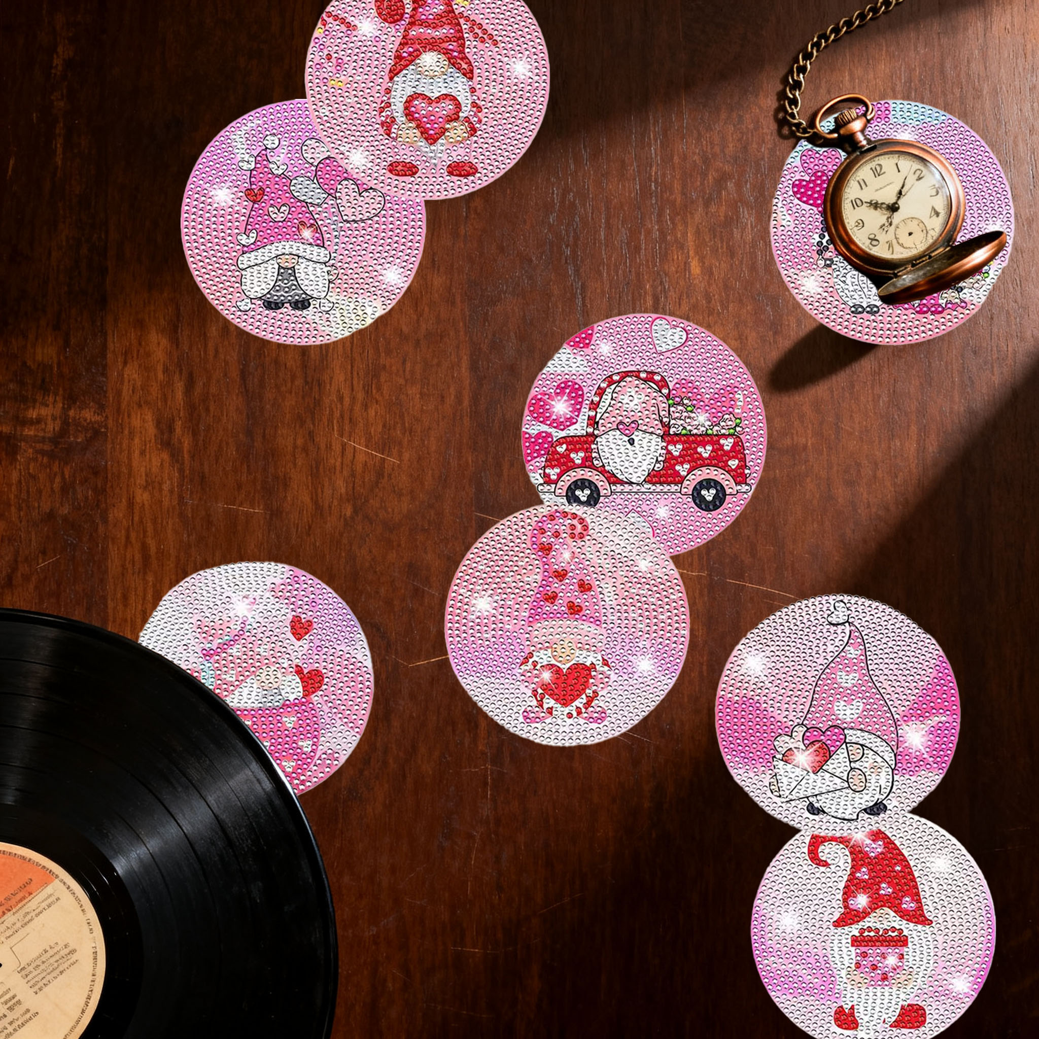 8PCS Valentine's Day Gnome Dia - Resin Art Kit For Beginners 评论和价格