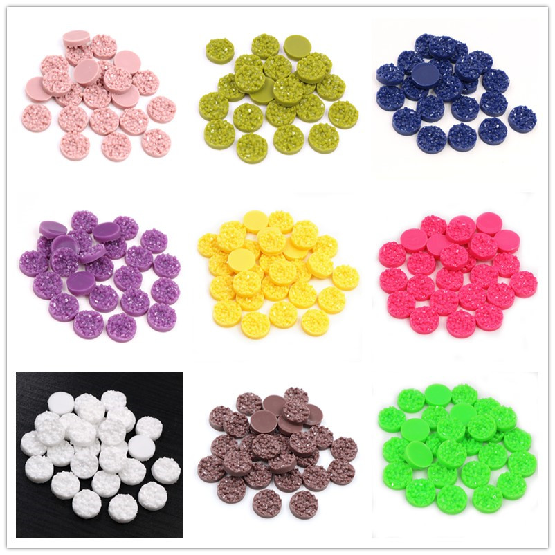 40pcs Resin Druzy Cabochons Do - Resin Art Notes 评论和价格