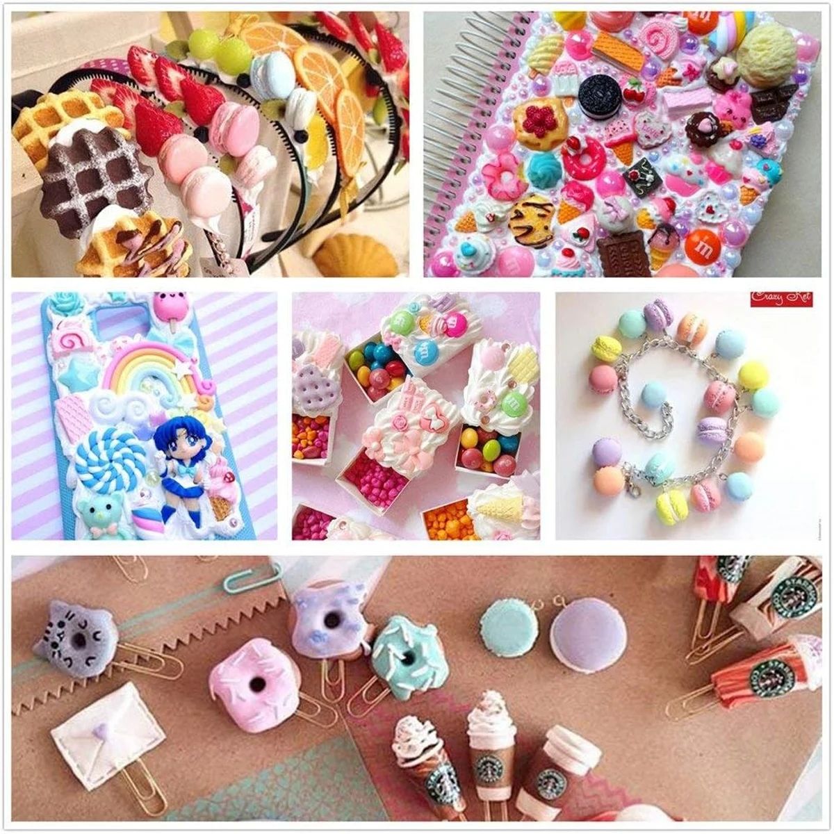 30pcs Random Candy Slime Charm - Resin Art Notes 评论和价格