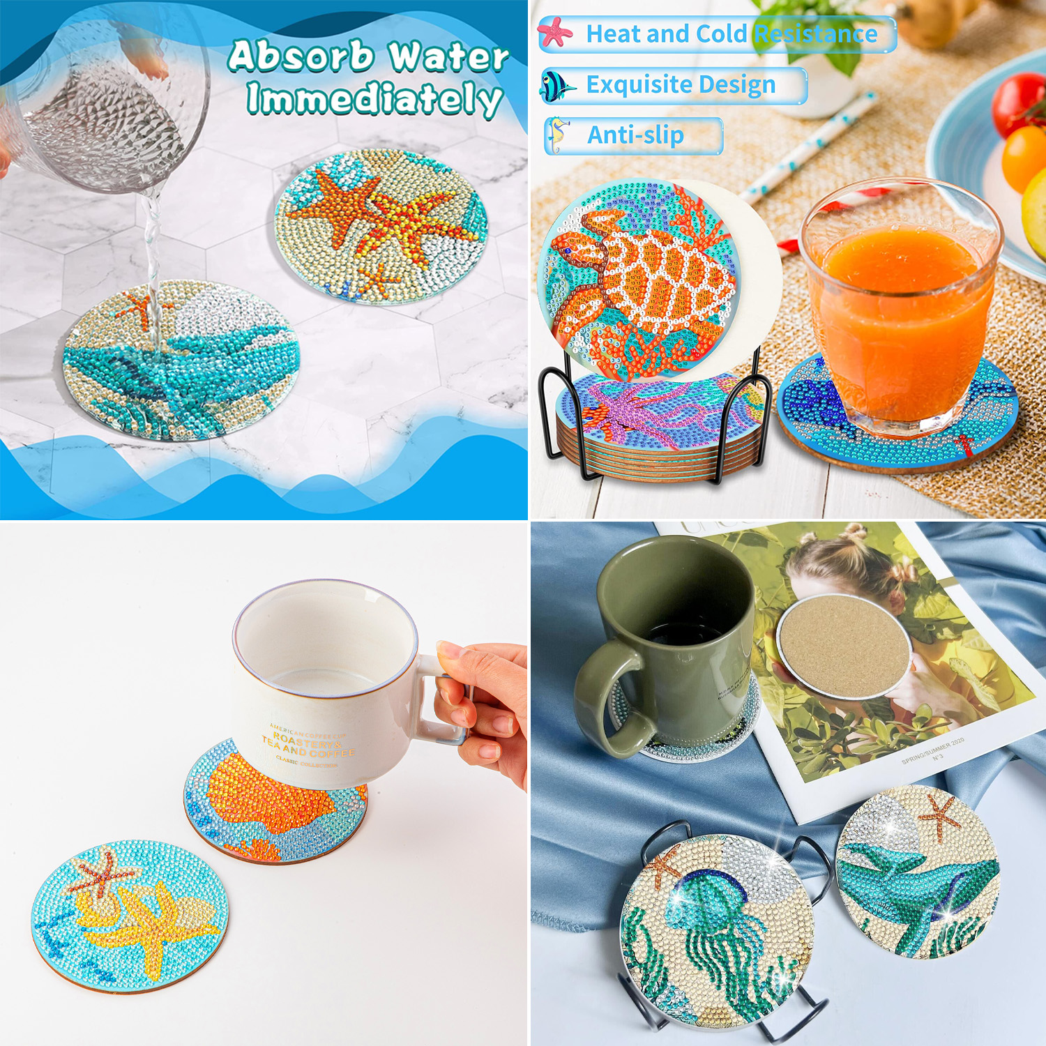 RUOPOTY 8pc/sets Diamond Paint - Resin Art Kit For Beginners 评论和价格