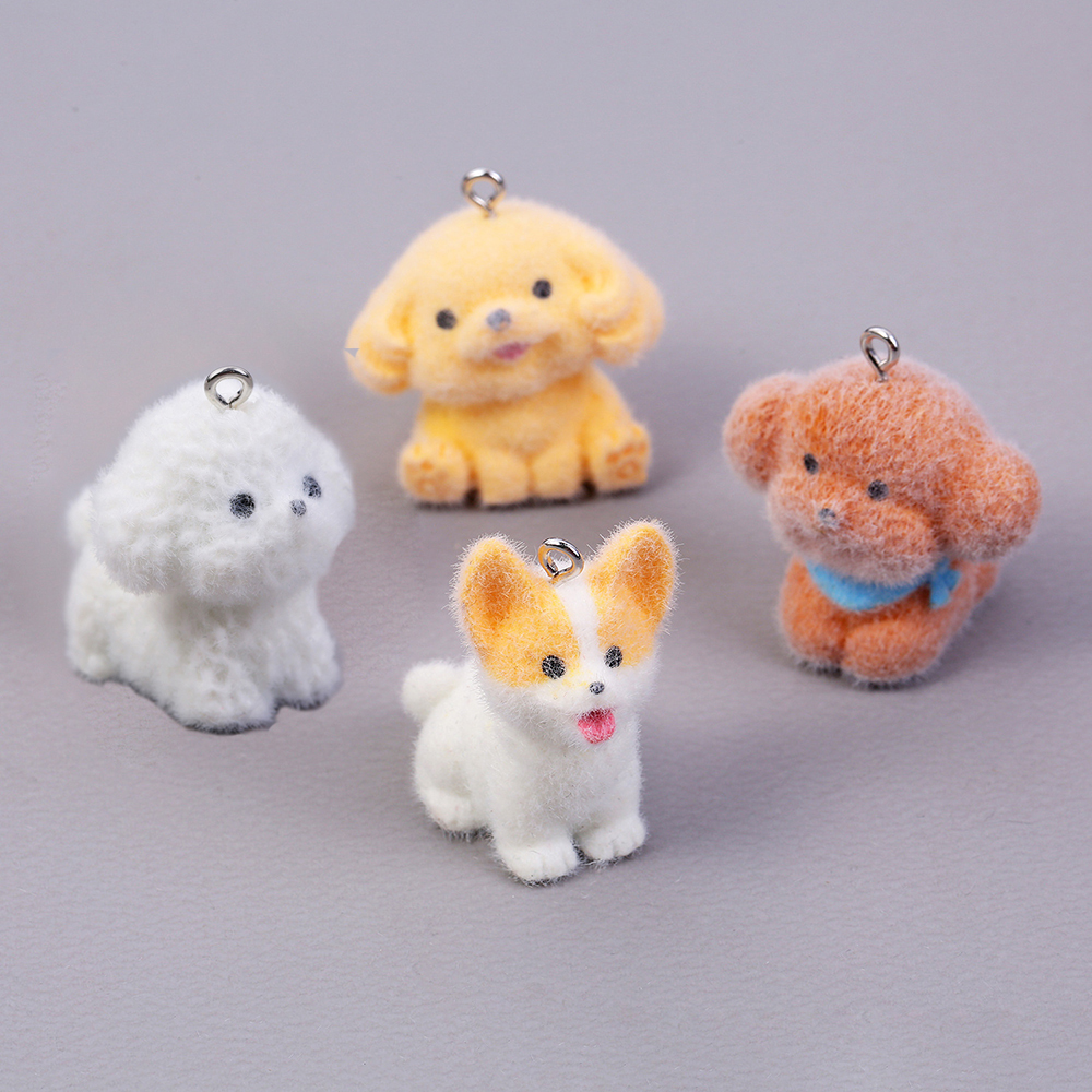 10pcs Flocking Puppy Dog Resin - Resin Art Notes 评论和价格
