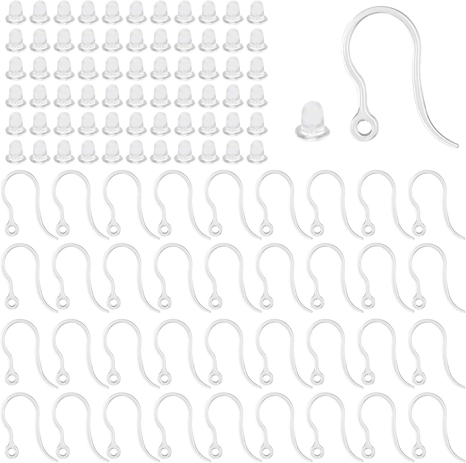 40pcs Clear Plastic Earring Ho - Resin Art Notes 评论和价格