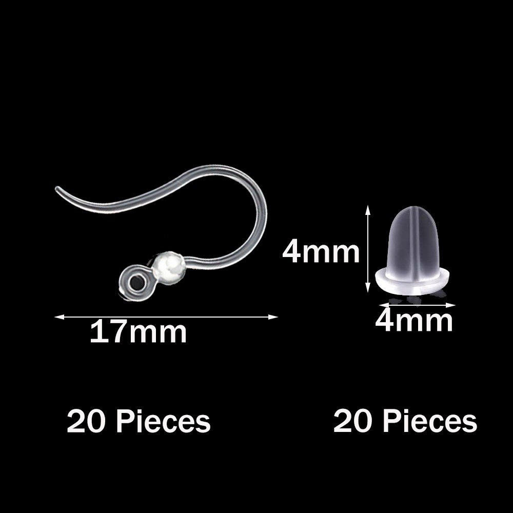 40pcs Clear Plastic Earring Ho - Resin Art Notes 评论和价格