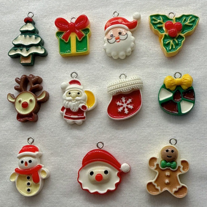 10pcs Christmas Cartoon Series - Resin Art Notes 评论和价格