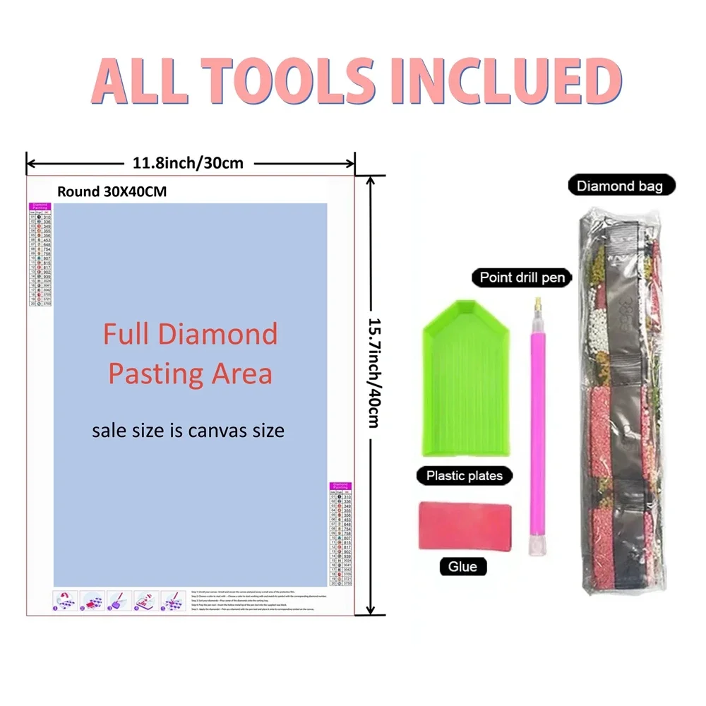 Frameless,5D DIY Diamond Paint - Resin Art Kit For Beginners 评论和价格