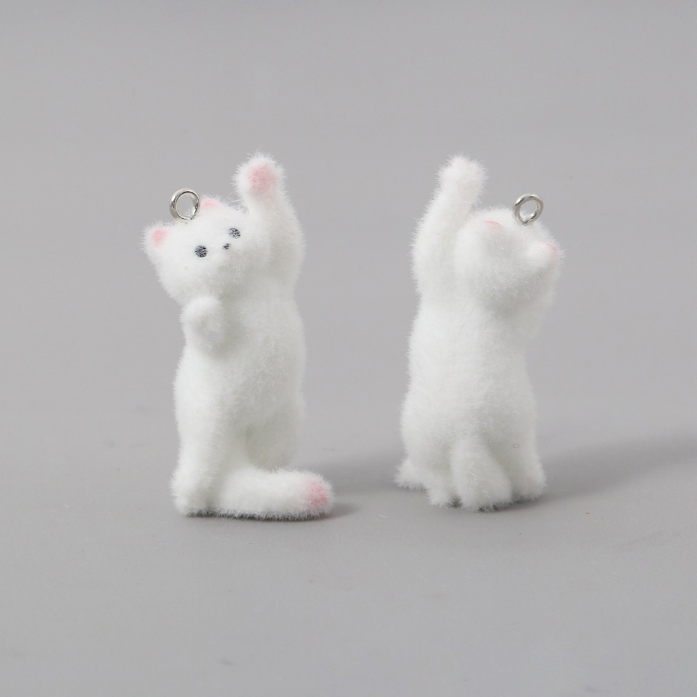 2pcs Flocking Little Cat Resin - Resin Art Notes 评论和价格
