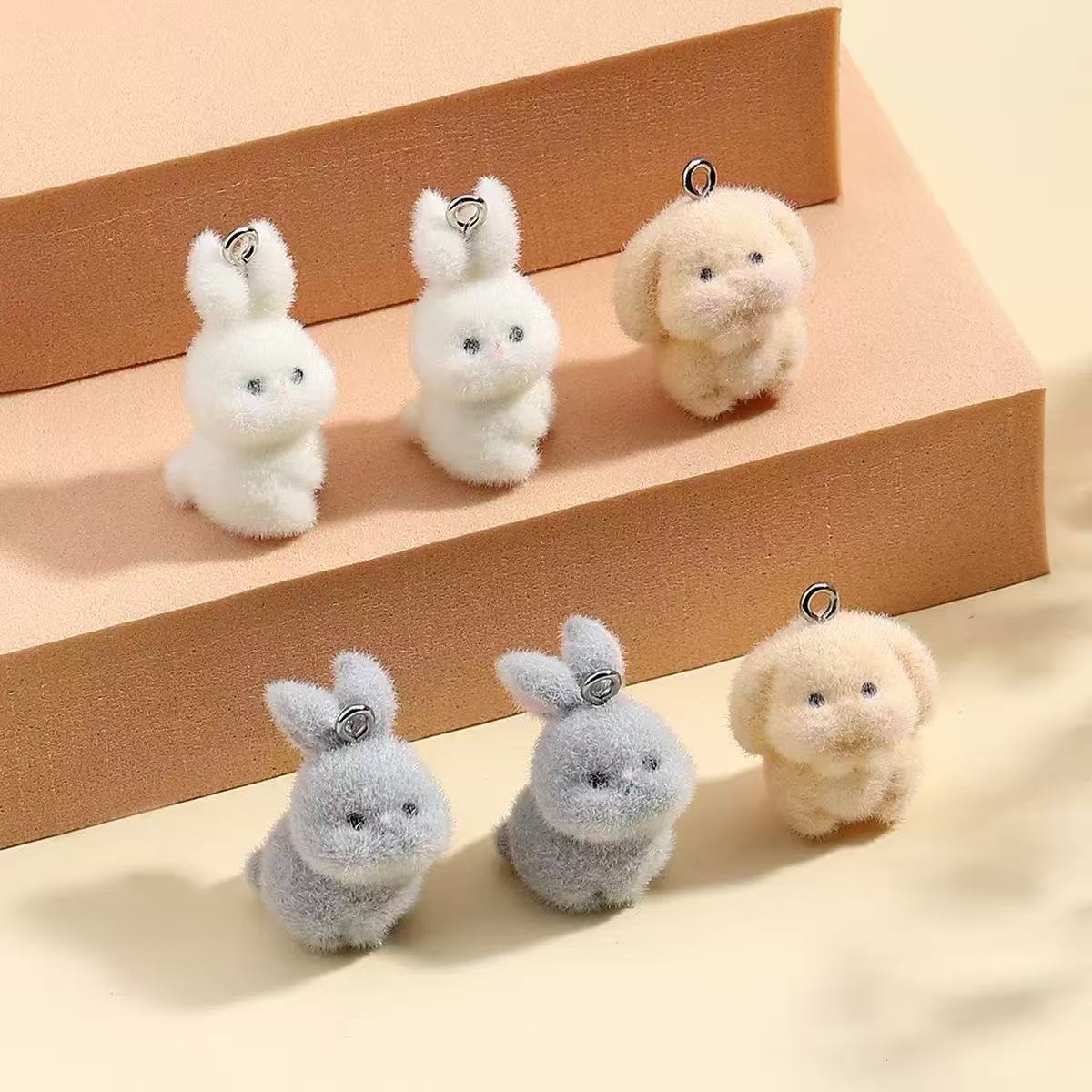 10pcs Flocking Little Rabbit R - Resin Art Notes 评论和价格