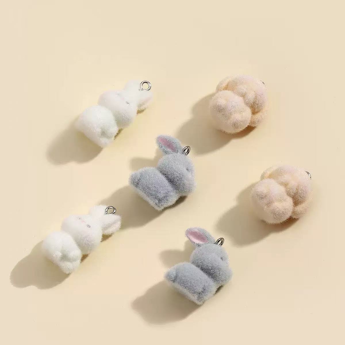 10pcs Flocking Little Rabbit R - Resin Art Notes 评论和价格