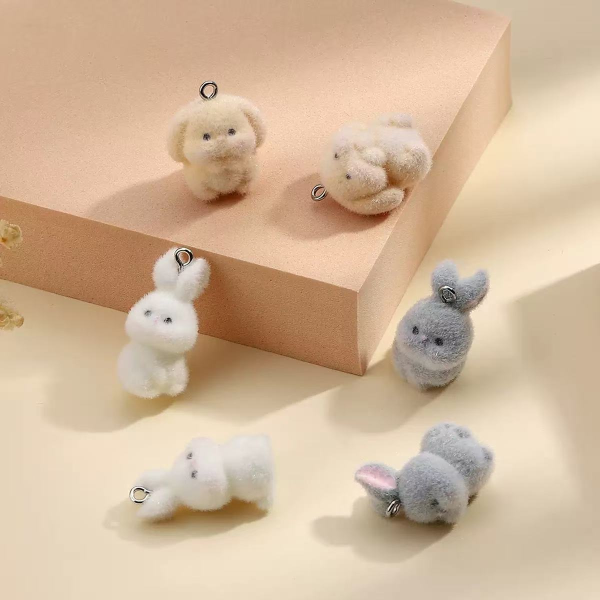 10pcs Flocking Little Rabbit R - Resin Art Notes 评论和价格