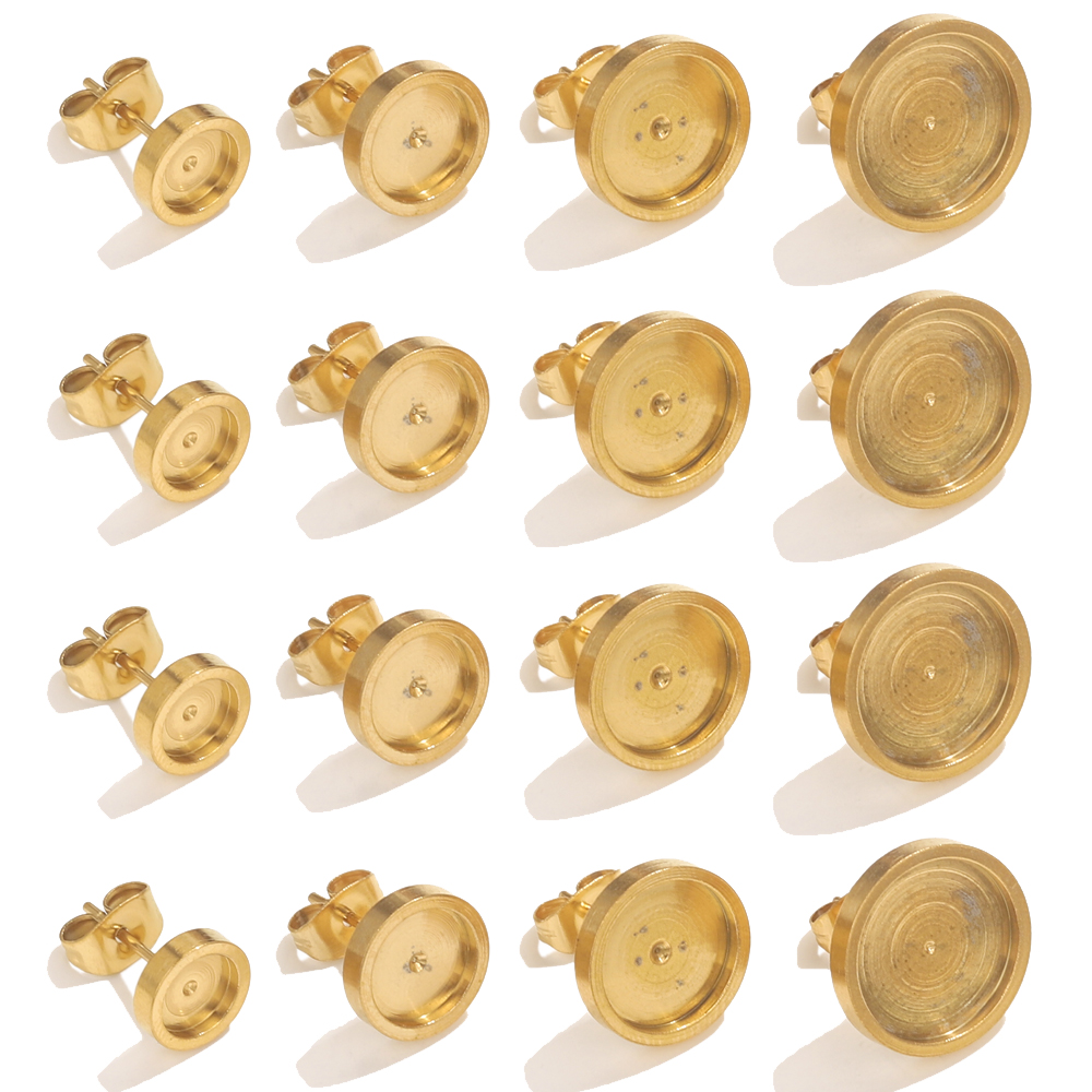 10pcs Stainless Steel Gold Ear - Resin Art Notes 评论和价格