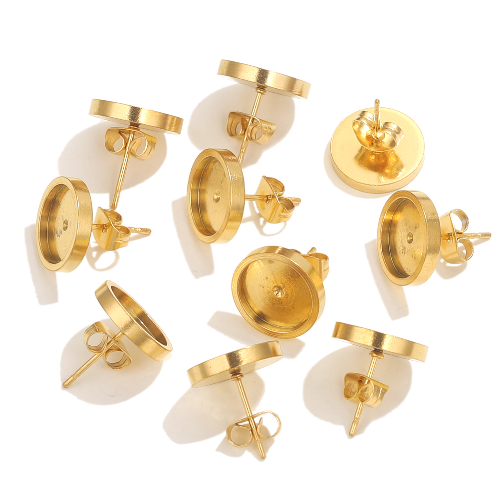 10pcs Stainless Steel Gold Ear - Resin Art Notes 评论和价格