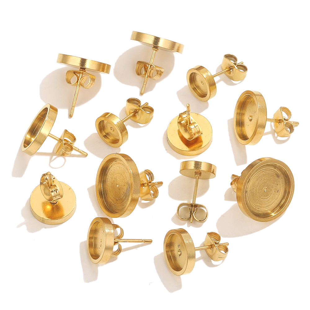 10pcs Stainless Steel Gold Ear - Resin Art Notes 评论和价格